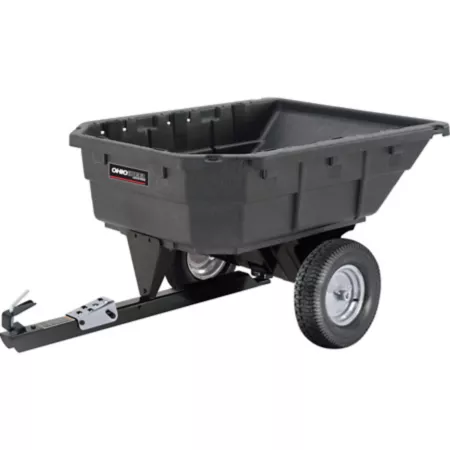 Ohio Steel towable behind 15 cu Poly Swivel Lawn Tractor Dump Cart 1 000 lb Capacity 1 000 lbs Mower Attachments