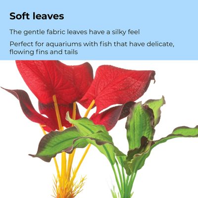 Image showing 5 th biOrb Small Green and Red Silk Aquarium Plant Set