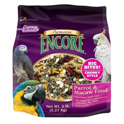 Encore Premium Big Bites! Chunky Style Parrot and Macaw Food, 5 lb.