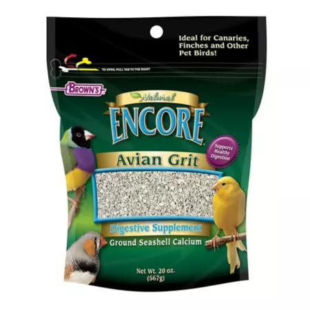 Brown's Encore Natural Avian Grit 20 oz. Pet Bird Treats