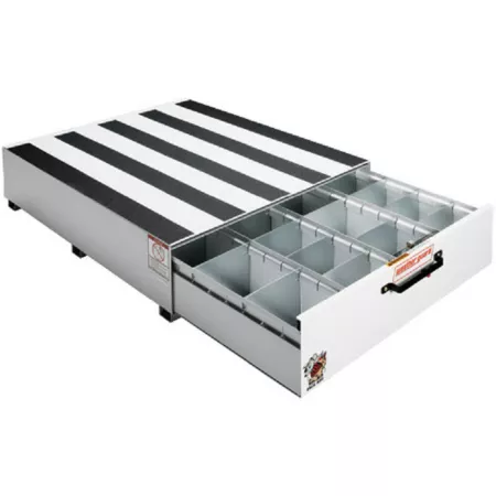 Weather Guard 338-3 Rat Truck Steel Storage Drawer 750 lb 48 in White Hitch Cargo Carriers