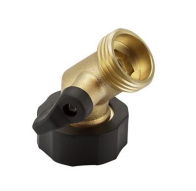 Image showing  3/4 in. Brass Angle Hose Connector Shutoff Valve