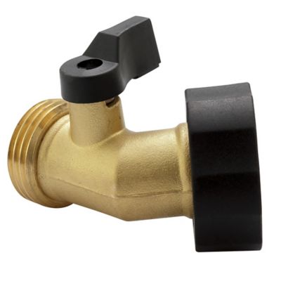 Image showing  3/4 in. Brass Angle Hose Connector Shutoff Valve