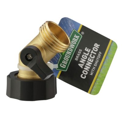 Image showing  3/4 in. Brass Angle Hose Connector Shutoff Valve