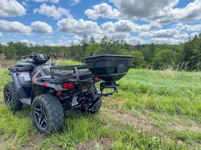 Image showing  80 lb. Capacity 12 ft. Tow-Behind Receiver-Mount Spreader