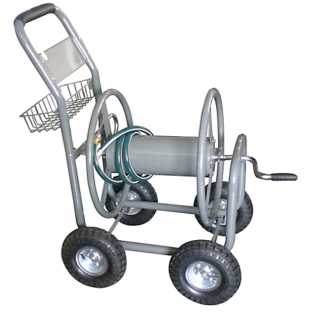 Best Choice Products 300ft Water Hose Reel Cart w/ Basket for