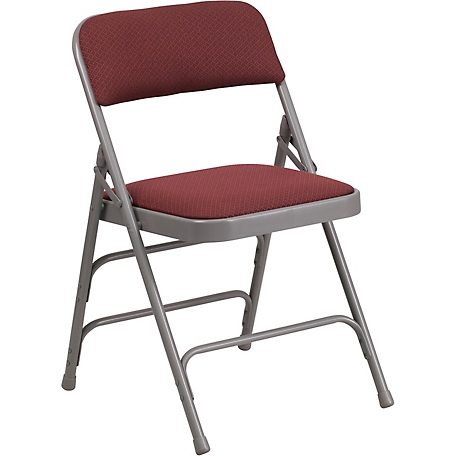Flash Furniture HERCULES Series Curved Metal Folding Chairs, AWMC309AFBRN