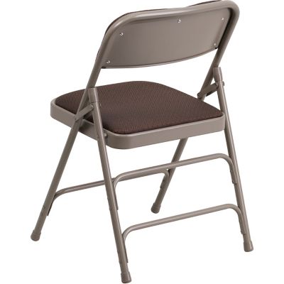 Image showing 2 th Flash Furniture HERCULES Series Curved Metal Folding Chairs, AWMC309AFBRN