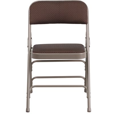 Image showing 3 th Flash Furniture HERCULES Series Curved Metal Folding Chairs, AWMC309AFBRN