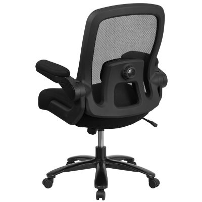 Image showing  HERCULES Series Big and Tall Mesh Executive Swivel Chair, Black, Fabric Seat, 500 lb. Capacity