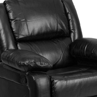 Image showing 5 th Flash Furniture Harmony Series Leather Recliner with Neck and Lumbar Support, Black