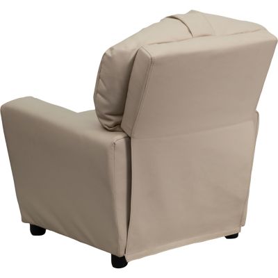 Image showing  Kids' 39 in. x 24.5 in. x 28 in. Contemporary Vinyl Recliner with Cup Holder