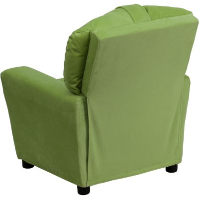 Image showing  Kids' 39 in. x 24.5 in. x 28 in. Contemporary Microfiber Recliner with Cup Holder
