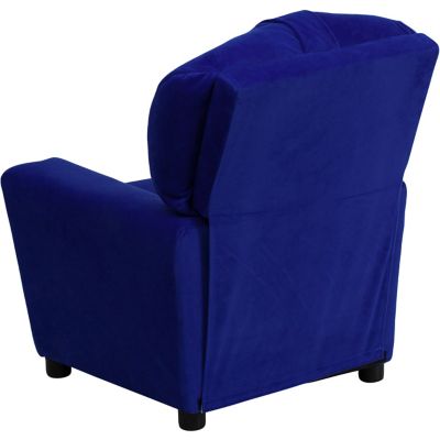 Image showing  Kids' 39 in. x 24.5 in. x 28 in. Contemporary Microfiber Recliner with Cup Holder