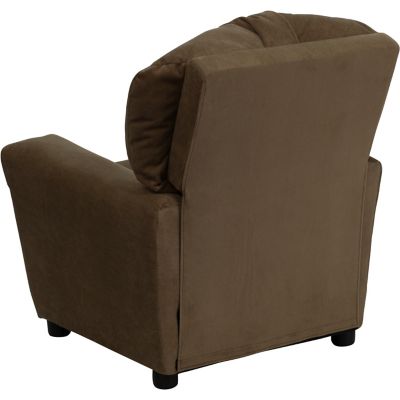 Image showing  Kids' 39 in. x 24.5 in. x 28 in. Contemporary Microfiber Recliner with Cup Holder