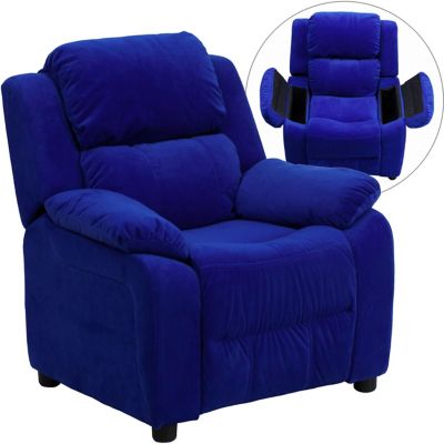 Image showing  Kids' Deluxe Padded Contemporary Microfiber Recliner