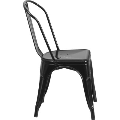Image showing 1 th Flash Furniture Metal Indoor/Outdoor Stackable Chair, 20 in. x 18 in. x 33 in.