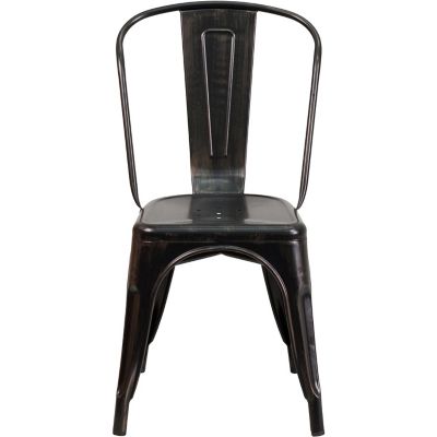 Image showing  Metal Indoor/Outdoor Stackable Chair, 20 in. x 18 in. x 33 in.