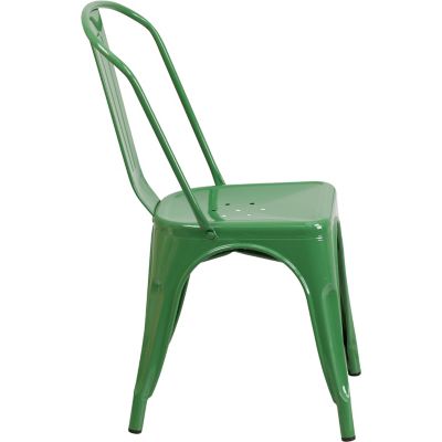 Image showing  Metal Indoor/Outdoor Stackable Chair, 20 in. x 18 in. x 33 in.