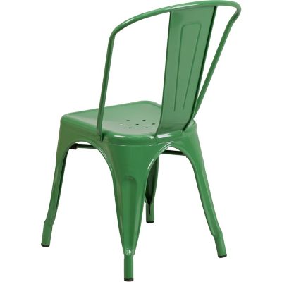Image showing  Metal Indoor/Outdoor Stackable Chair, 20 in. x 18 in. x 33 in.