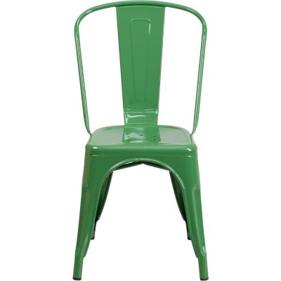 Image showing  Metal Indoor/Outdoor Stackable Chair, 20 in. x 18 in. x 33 in.