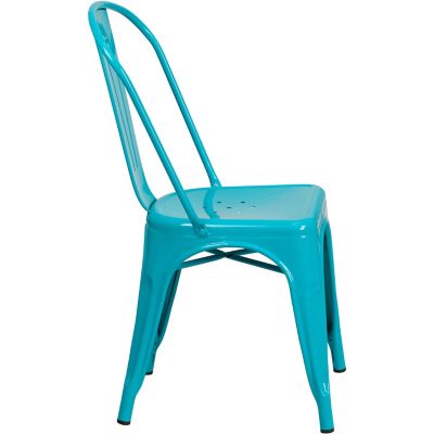 Image showing  Metal Indoor/Outdoor Stackable Chair, 20 in. x 17-3/4 in. x 33-1/2 in.