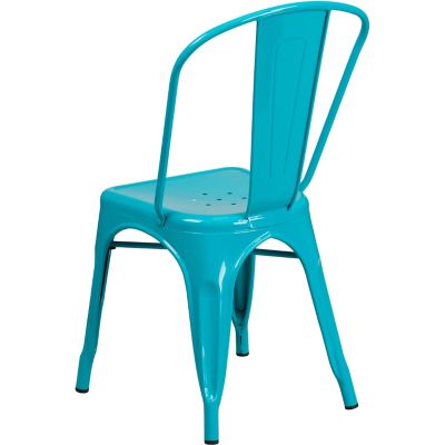 Image showing  Metal Indoor/Outdoor Stackable Chair, 20 in. x 17-3/4 in. x 33-1/2 in.
