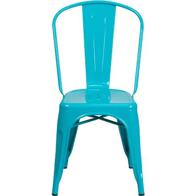 Image showing  Metal Indoor/Outdoor Stackable Chair, 20 in. x 17-3/4 in. x 33-1/2 in.