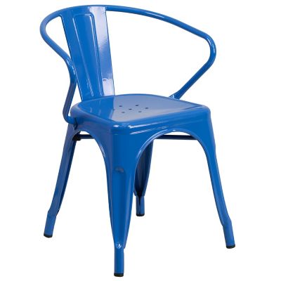 Image showing  Metal Indoor/Outdoor Chair with Arms