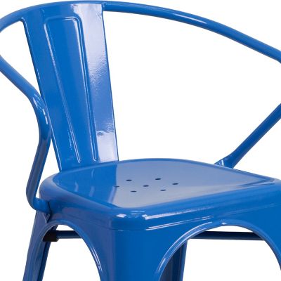Image showing 7 th Flash Furniture Metal Indoor/Outdoor Chair with Arms