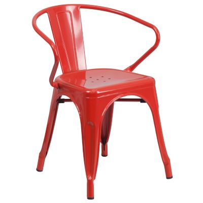 Image showing  Metal Indoor/Outdoor Chair with Arms