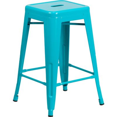 Flash Furniture High Backless Indoor/Outdoor Counter-Height Stool, 16 in. x 24 in.