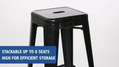 Image showing  High Backless Indoor/Outdoor Bar Stool, 17 in. x 30 in.