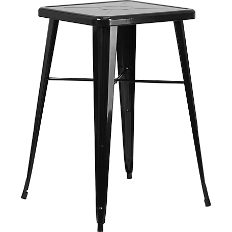 Flash Furniture Square Metal Indoor/Outdoor Bar-Height Table, 23.75 in. x 40 in.