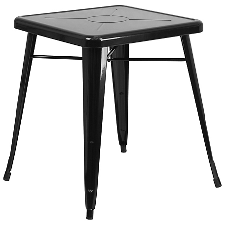 Flash Furniture Square Metal Indoor/Outdoor Table, 27-3/4 in. x 29 in.