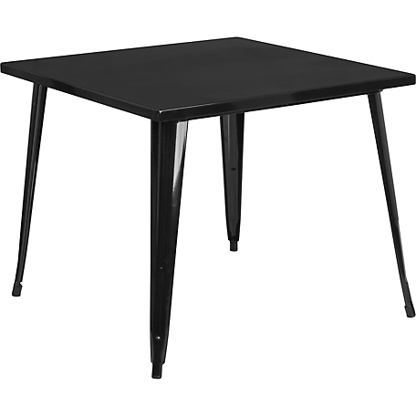Flash Furniture Square Metal Indoor/Outdoor Table, 35.5 in. x 29.75 in.