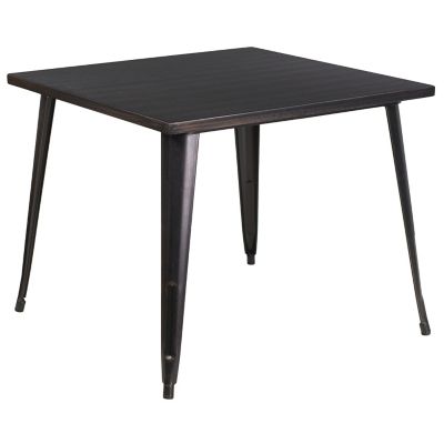 Flash Furniture Square Metal Indoor/Outdoor Table, 35.5 in. x 29.75 in.