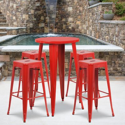 Metal patio deals bar table