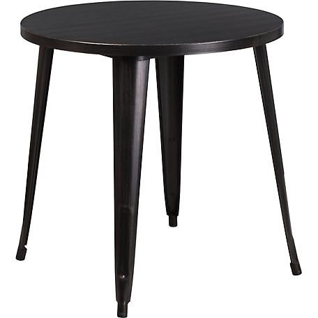 Flash Furniture Round Metal Indoor/Outdoor Table, 30 in. x 29.5 in.