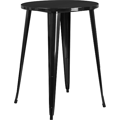Flash Furniture Round Metal Indoor/Outdoor Bar-Height Table, 30 in. x 41 in.