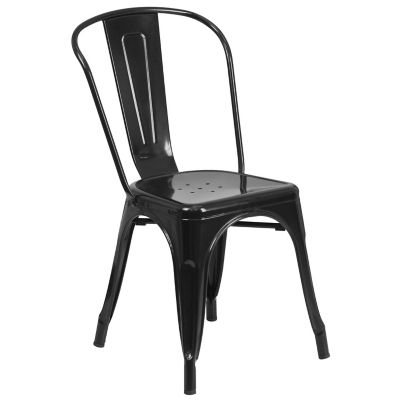 Image showing  3 pc. Round Metal Indoor/Outdoor Bistro Set with 2 Cafe Chairs, 30 in.