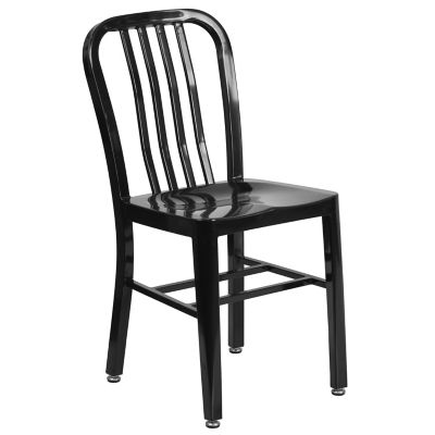 Flash Furniture Metal Indoor/Outdoor Chair, 20 in. x 15.5 in. x 33.25 in.