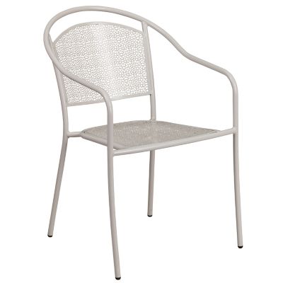 Image showing  3 pc. Round Indoor/Outdoor Steel Patio Bistro Set with 2 Round Back Chairs, 35.25 in.