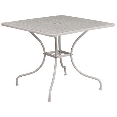 Image showing  5 pc. Square Steel Indoor/Outdoor Patio Table Set with 4 Round Back Chairs, 35.5 in.