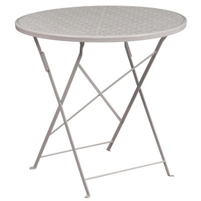 Image showing  30 in. Indoor/Outdoor Steel Folding Round Patio Table for 3 People