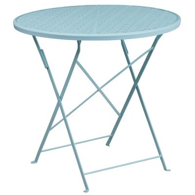 Image showing  30 in. Indoor/Outdoor Steel Folding Round Patio Table for 3 People