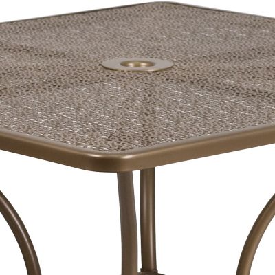 Image showing 5 th Flash Furniture 35.5 in. Indoor/Outdoor Steel Square Patio Table for 4 People