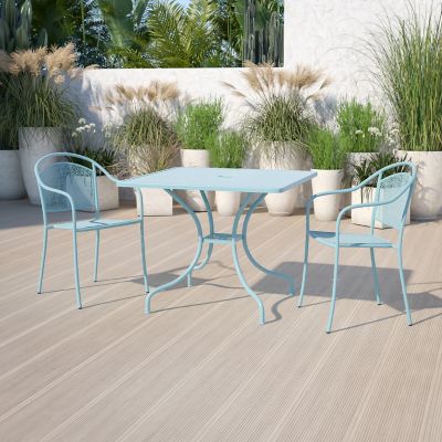 Flash Furniture Square Indoor/Outdoor Steel Patio Table, 35.5 in.