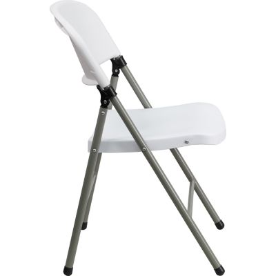 Image showing  HERCULES Series Plastic Folding Chairs, 330 lb. Capacity, Gray Frame