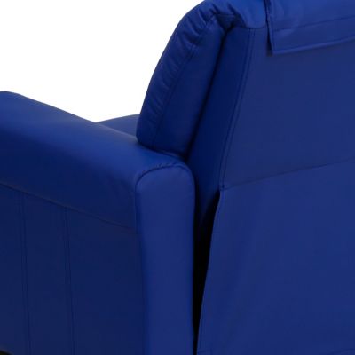 Image showing  Kids' Contemporary Vinyl Recliner with Cup Holder and Headrest